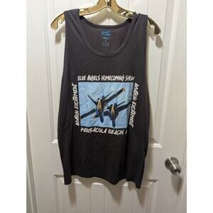 NEW Blue Angels Homecoming Air Show Gray Tank Top Alvin's Island Mens S US Navy